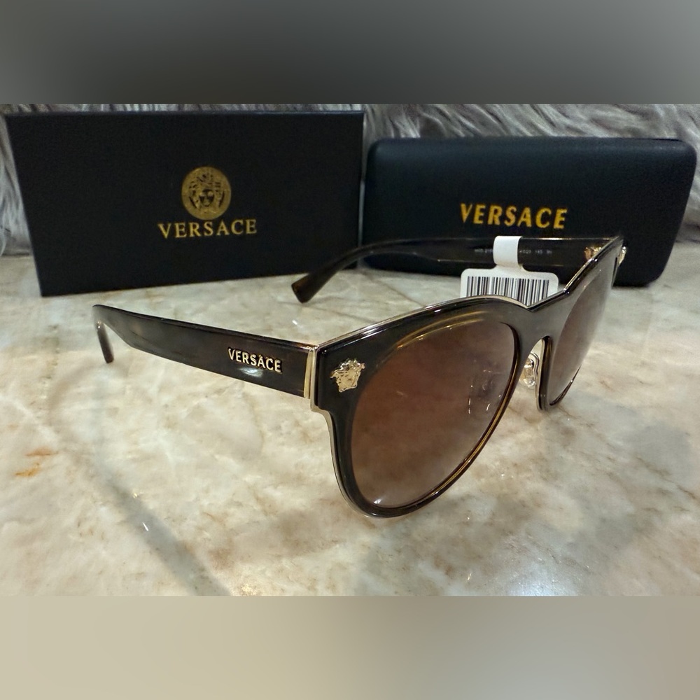 Versace Dark Havana VE2198 54 Sunglasses